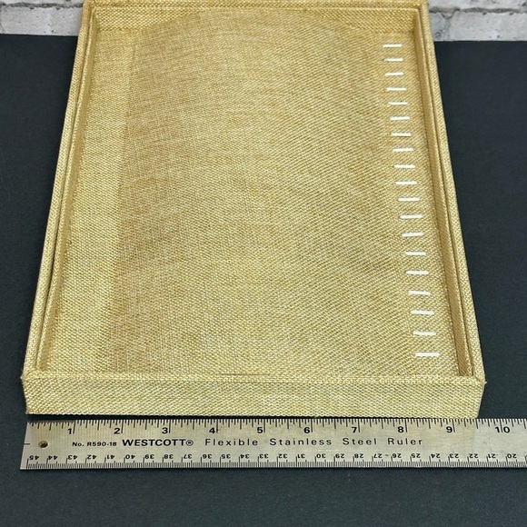 Jewelry Display Tray Organizer 20 Hooks for Necklaces Earrings Tan - Picture 15 of 15